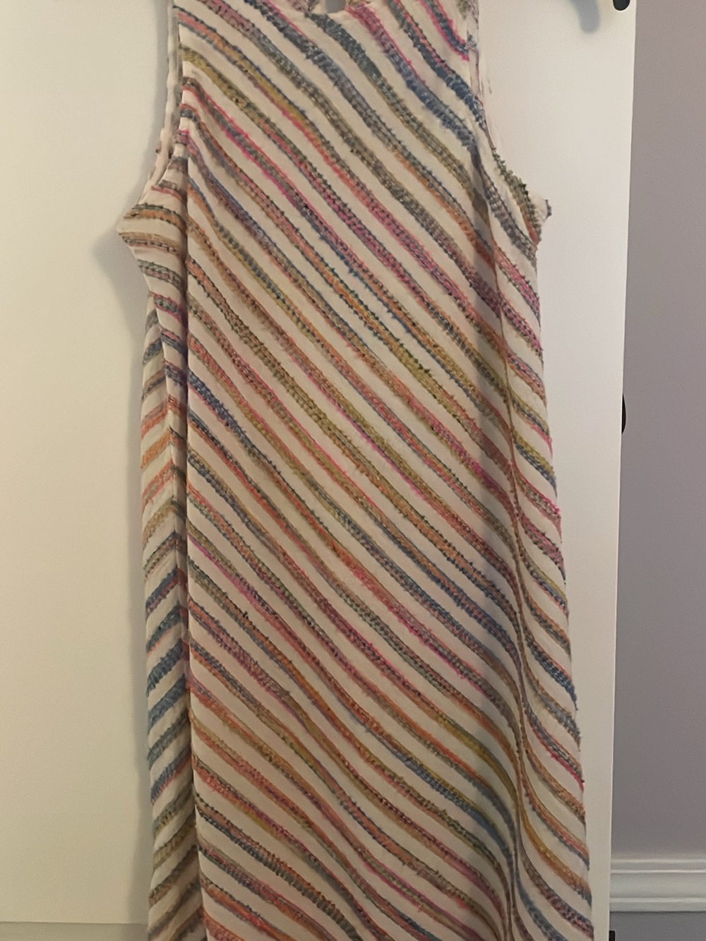 LOFT Lou & Grey XS Sleeveless Striped sundress in Cream Multicolor Stripes
